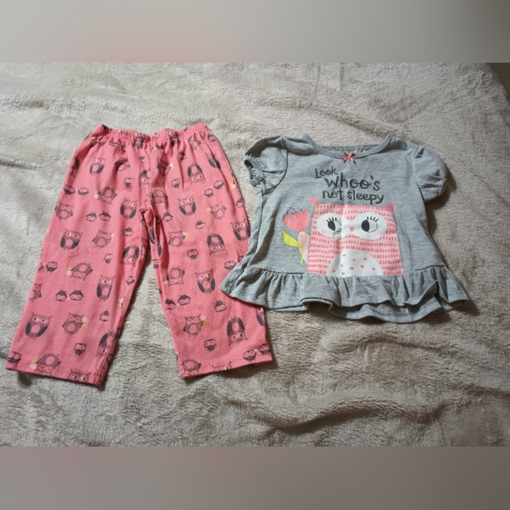 2T Carter's Pajamas Whoos Not Sleepy